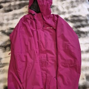 Helly Hansen Black and Magenta Outdoor Jacket